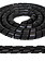 27095 SPIRAL WRAP COVER COILED LOOM BLACK 1-1/4"