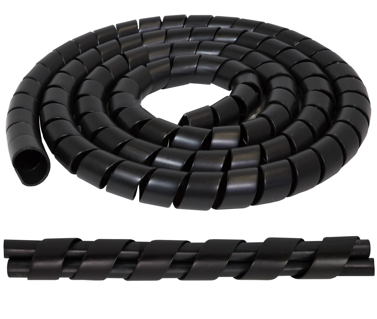27095 SPIRAL WRAP COVER COILED LOOM BLACK 1-1/4"