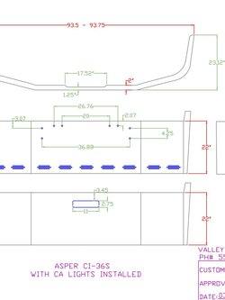 VALLEY CHROME BUMPER FL FLD 22'' W/ TOW 11 BB LIGHTS STAINLESS STEEL