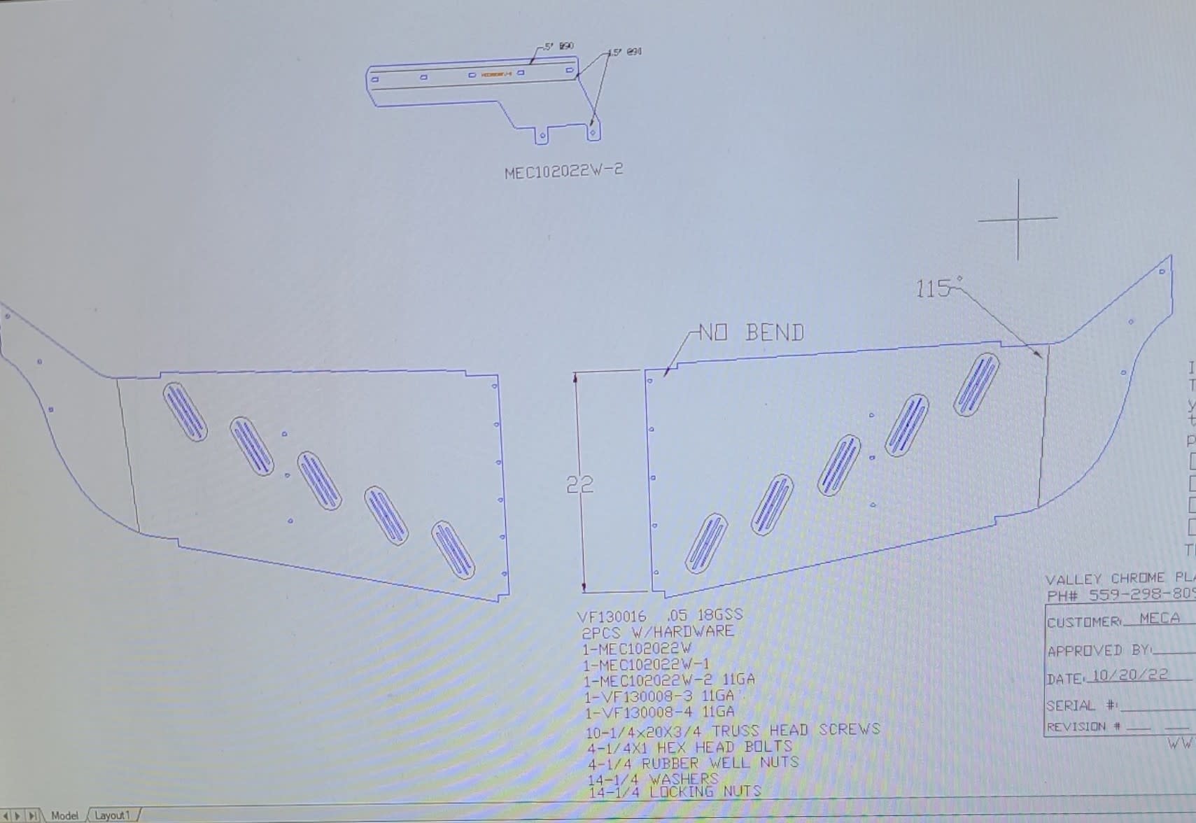 VISOR FL CENTURY 18" MIDROOF W/10 ANGLED BB LIGTHS (3 SIDE BOLTS)