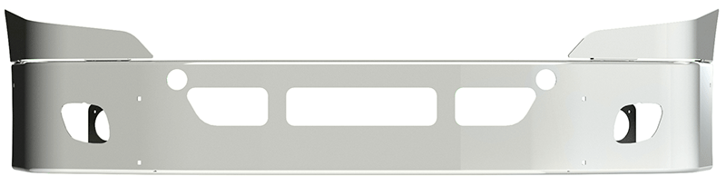 VALLEY CHROME BUMPER FL CASCADIA 18'' S/S W/ TOW, STEP & OEM FOG HLS