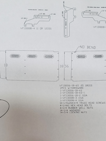 VISOR FL CENTURY 18" MIDROOF W/6 ANGLED BB LIGTHS (3 SIDE BOLTS)