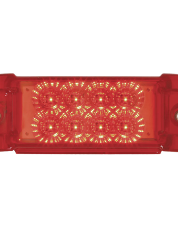 RECT. SPYDER RED/RED 8-LED MARKER SEALED LIGHT