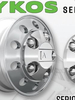 LYKOS FRONT WHEEL KIT AXLE COVER 10 LUG CHROME