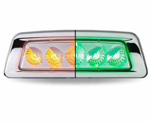 FENDER LIGHT DRIVER SIDE KW T680/ T700/ T880 DUAL REVOLUTION AMBER/ GREEN