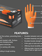 WORK GLOVES NITRILE ORANGE DIAMOND TEXTURE GRIP XL EXTRA LARGE BOX / 100 KOGLER