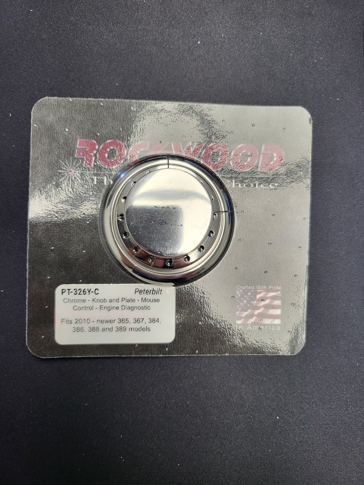 CHROME KNOB & PLATE PB 06+ FOR ENGINE DIAGNOSTIC