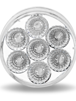LED 2.5'' CLEAR RED WITH 7 DIODES
