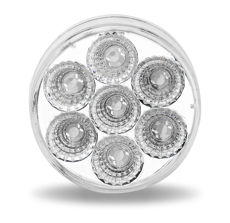 LED 2.5'' CLEAR RED WITH 7 DIODES