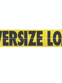 "OVERSIZE LOAD" ALUMINUM FOLDABLE 12" X 60"