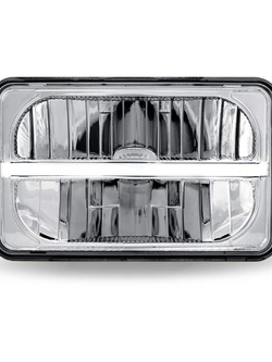 HEADLIGHT LED - RECT LOW BEAM 4X6 w/ GLOW POSITION ACCENT 2200 LUMENS