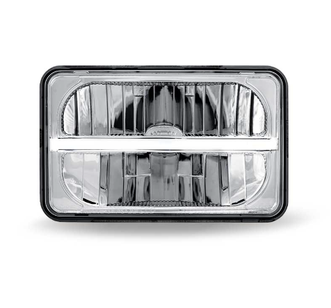 HEADLIGHT LED - RECT HI BEAM 4X6 w/ GLOW POSITION ACCENT 2200 LUMENS