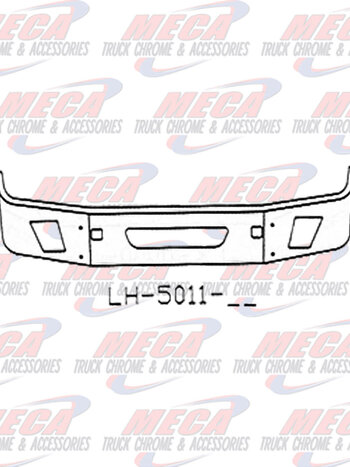 VALLEY CHROME BUMPER VOLVO VNL 64T 630 670 780 16'' CHROME SLANTED FOG, TOW, AIR FLOW 2004-2017