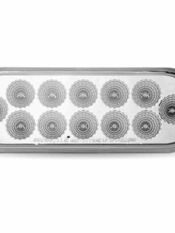 LED LIGHT OVAL DUAL AMBER & AMBER STROBE 12 DIODES