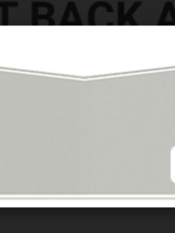 VALLEY CHROME BUMPER PB 579 18'' S/S BUTTERFLY STYLE W/ 4 TOWS & 2 RECT FOG LIGHT HOLES AND SENSOR HOLE