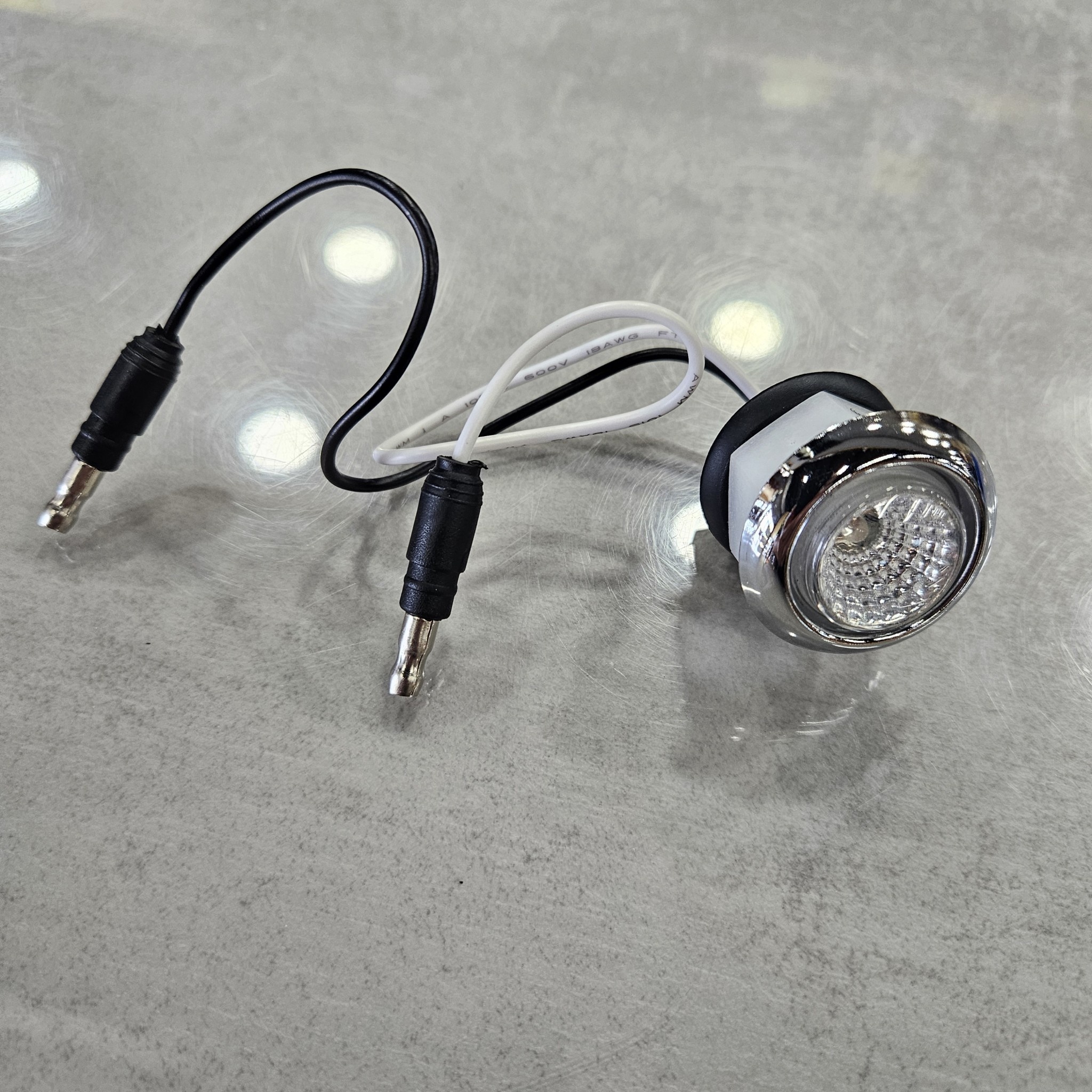 MINI LED DOTS CLEAR / AMBER .75" DIA W/ NUT