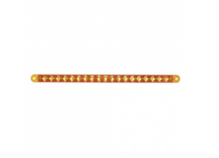 (BULK) 19 AMBER LED 12" P/T/C REFLECTOR LIGHT BAR - AMBER LENS