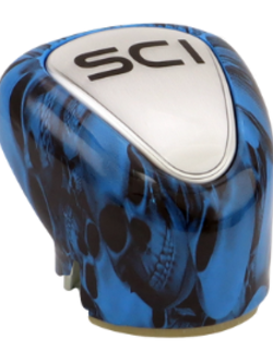 GEARSHIFT KNOB BIG SKULLS BLUE (13/15/18)