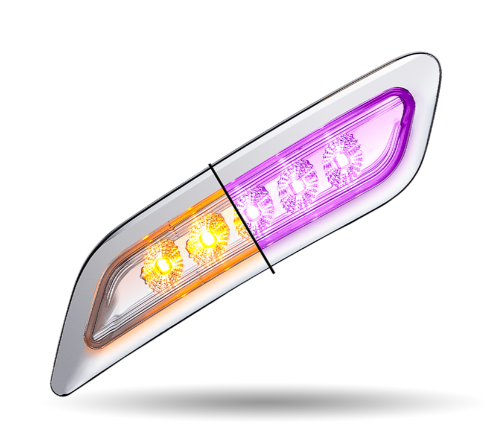 DRIVER DOOR LED LIGHT PB 579/ 567/ 587 DUAL REVOLUTION AMBER PURPLE