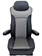 SEAT W/O BASE, FAUX LEATHER, BLACK/GRAY, MANUAL LUMBAR SUPPORT, ADJUSTABLE ARMREST