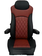 SEAT W/O BASE, FAUX LEATHER, BLACK/BURGUNDY, MANUAL LUMBAR SUPPORT, ADJUSTABLE ARMREST