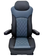 SEAT W/O BASE, FAUX LEATHER, BLACK/BLUE GRAY, MANUAL LUMBAR SUPPORT, ADJUSTABLE ARMREST