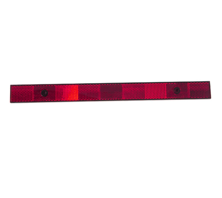 12"X1.12" RED CONSPICUITY REAR OF SLEEPER REFLECTOR PLASTIC STRIP