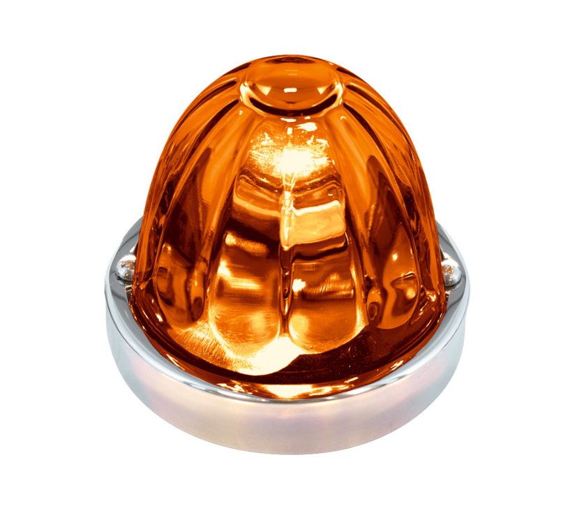 Watermelon Large Glass Marker Light - Light Amber
