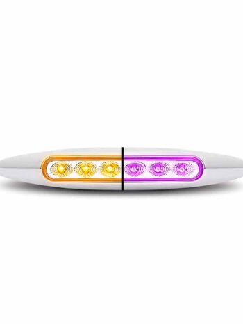 LED SUPER SKINNY MARKER LT 6" W/ DIODES DUAL REVOLUTION AMBER PURPLE