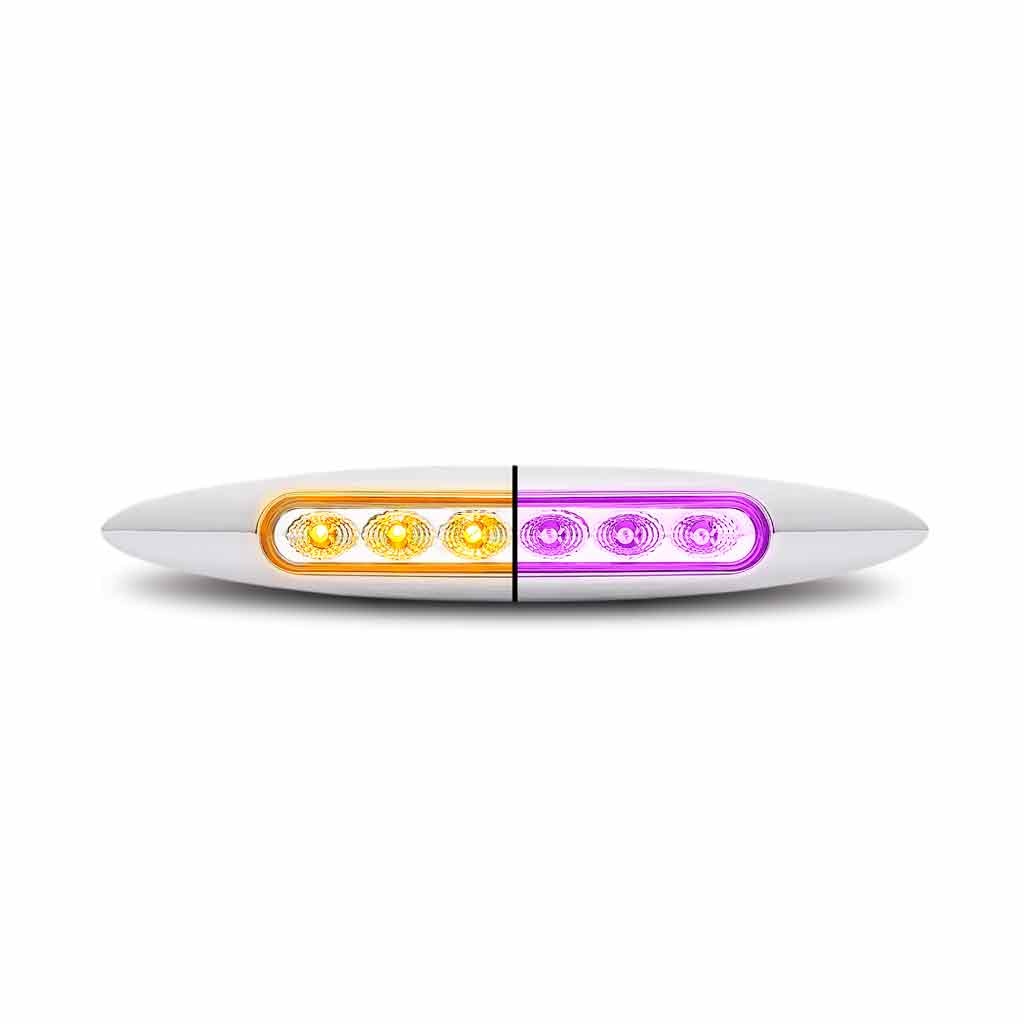 LED SUPER SKINNY MARKER LT 6" W/ DIODES DUAL REVOLUTION AMBER PURPLE