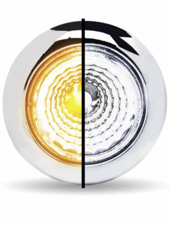 MINI LED DOTS DUAL REV AMB/WHT .75" DIA W/ NUT