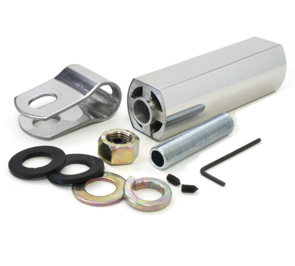 3" L ALUM. W/S.S. EXTENSION S.S. MIRROR ARM CLAMP & HW