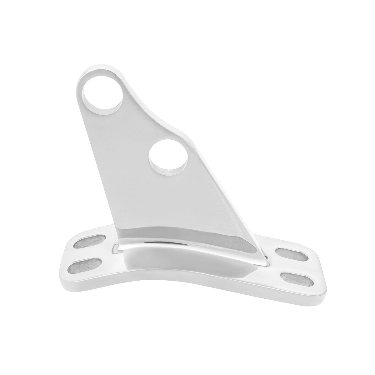 CAB EXHAUST BRACKET S/S PB O.E.M. W/ ANGLED HOLES & CURVED BASE