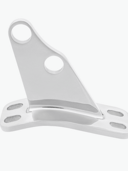 CAB EXHAUST BRACKET S/S PB O.E.M. W/ ANGLED HOLES & ROUNDED BASE