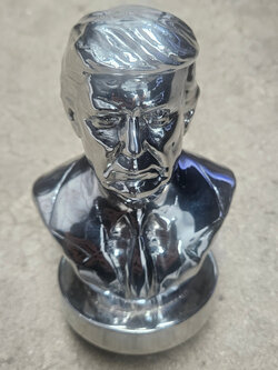 HOOD ORNAMENT 47TH PRESIDENT DONALD TRUMP - SOLID ALUMINUM - MAY BE USED AS HOOD PULL HANDLE