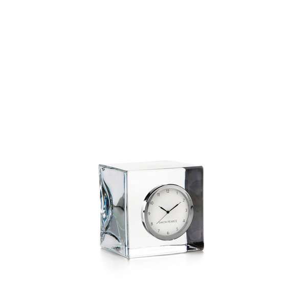 SIMON PEARCE WOODBURY CLOCK CUBE IN GIFT BOX