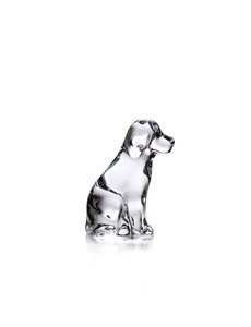 SIMON PEARCE DOG PAPERWEIGHT IN GIFT BOX