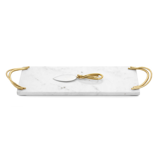 CALLA LILY SMALL CHEESE BOARD WITH SPREADER