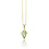 LISA NIK 18K YG GREEN QUARTZ KITE SHAPED PENDANT W/ .08 CTS DIAMONDS