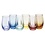 MOSER OPTIC SHOT GLASSES - MULTI SET/6  2.7 OZ 80 ML