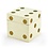 DICE SET, BONE & GOLD