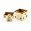 DICE SET, BONE & GOLD