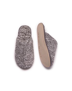 BAREFOOT DREAMS COZYCHIC MEN'S SLIPPERS HEATHERED GRAPHITE-WHITE