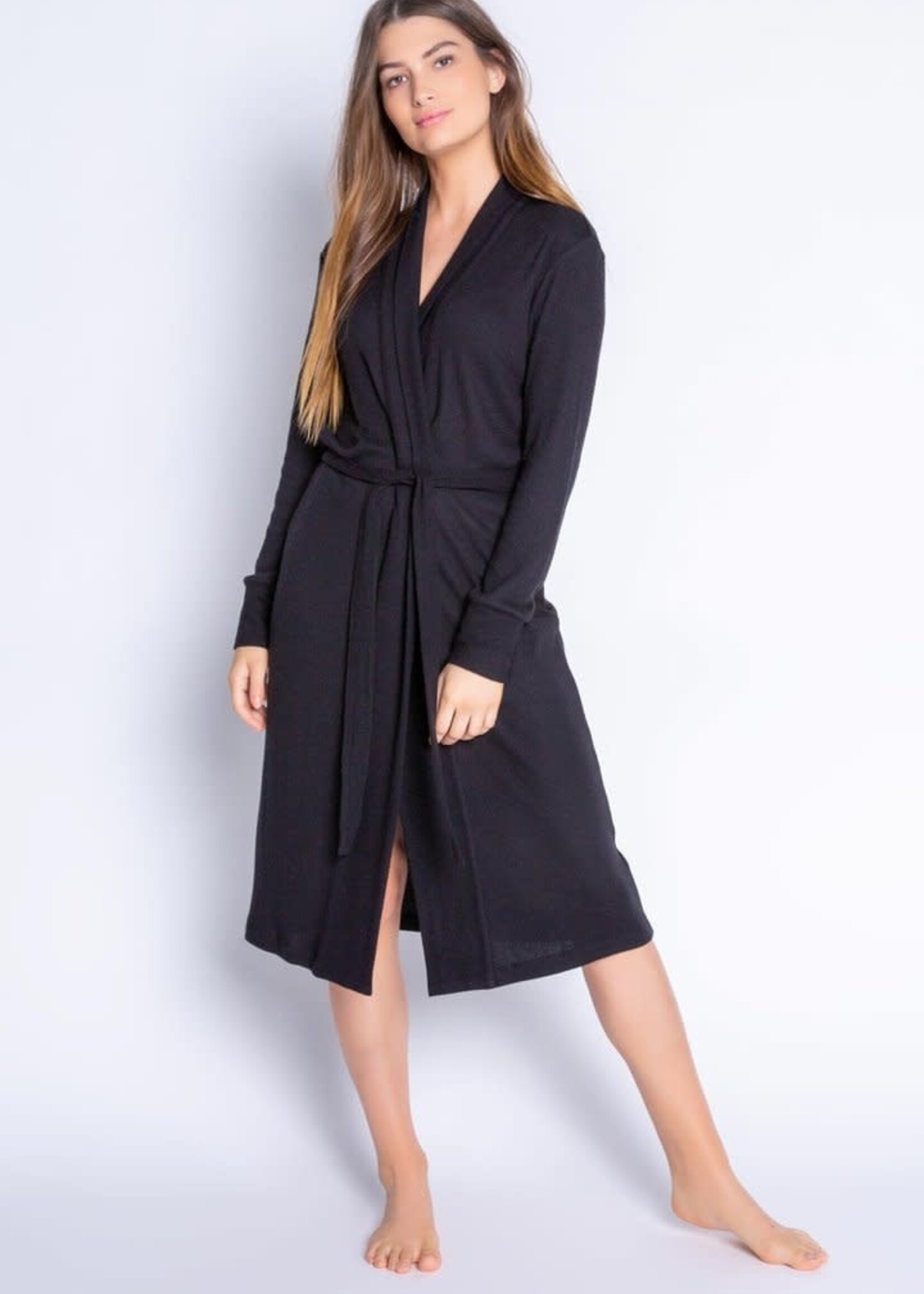 PJ SALVAGE BLACK ROBE - TEXTURED BASIC -