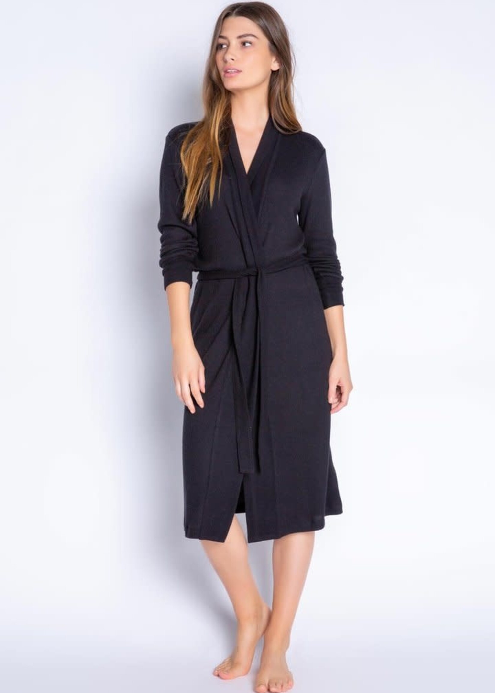 PJ SALVAGE BLACK ROBE - TEXTURED BASIC -