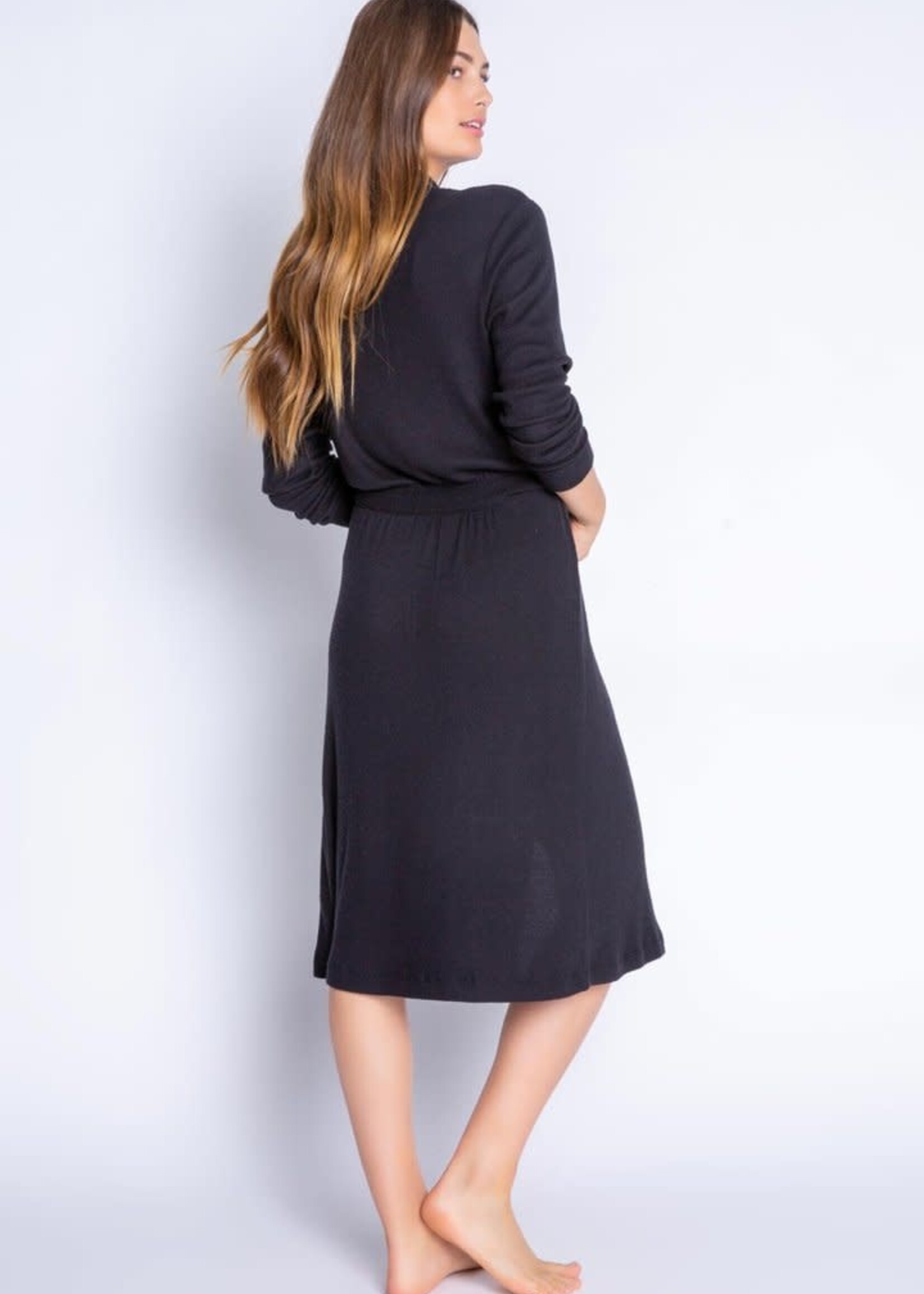 PJ SALVAGE BLACK ROBE - TEXTURED BASIC -
