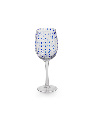  BLUE DOT WINE GLASS