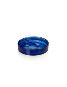 ZODAX MOONBAY INDIGO BLUE ALABASTER GLASS TRAY/PLATE - SMALL
