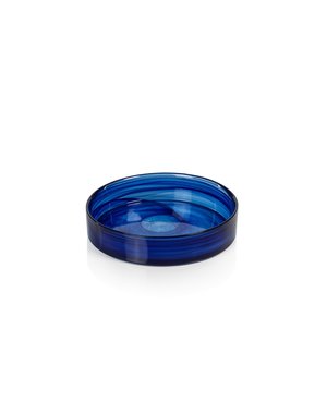  MOONBAY INDIGO BLUE ALABASTER GLASS TRAY/PLATE - SMALL