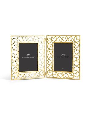  HEART FRAME HINGED GOLD 5X7